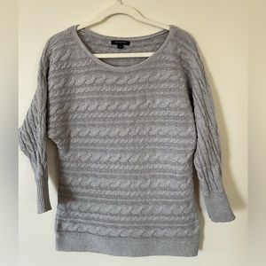 Banana Republic Gray Cable Knit Turtleneck Sweater size Large